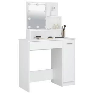 Lumarko Toaletka z oświetleniem LED, biała, 86,5x35x136 cm - Toaletki - miniaturka - grafika 13