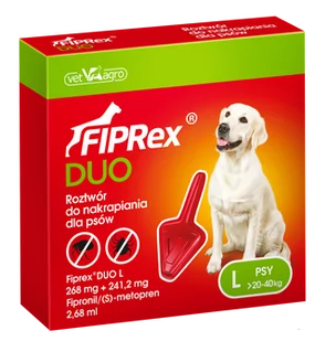 Vet-Agro VET-AGRO FIPREX DUO L 268 mg + 241,2 mg roztwór do nakrapiania dla psów 44868-uniw - Artykuły przeciw pasożytom - miniaturka - grafika 1