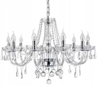 Lampy sufitowe - Lampa Kryształowa Wisząca Żyrandol Glamour Szkło 8 - miniaturka - grafika 1