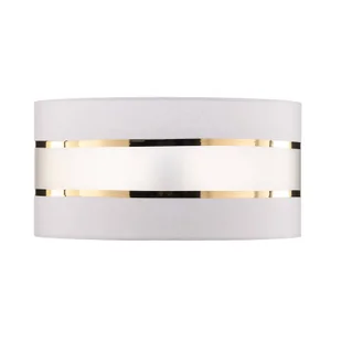 HELAM Klosz Helen E27 Ø40/wysokość 20cm biały/złoty - Oprawy, klosze i abażury - miniaturka - grafika 1