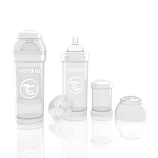 Twistshake Butelka antykolkowa, biała 260ml 7350083120120 - Butelki dla niemowląt - miniaturka - grafika 3