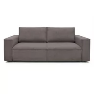 Sofy i kanapy - Ciemnobrązowa sztruksowa sofa rozkładana Bobochic Paris Nihad, 245 cm - miniaturka - grafika 1