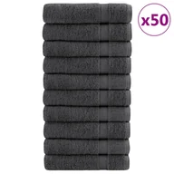 Ręczniki - vidaXL Ręczniki premium SOLUND, 50 szt., antracytowe, 50x100 cm - miniaturka - grafika 1