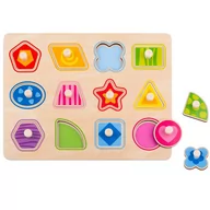Układanki dla dzieci - Tooky Toy TOOKY TOY Puzzle Układanka Nauka Kształtów z Pinezkami Figury Kształty - miniaturka - grafika 1