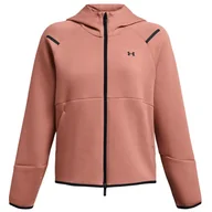 Bluzy sportowe damskie - Bluza damska Under Armour Unstoppable Flc FZ Rozmiar: L / Kolor: różowy - miniaturka - grafika 1