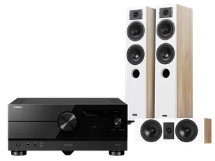 Kino domowe Yamaha RX-A8A (czarny) + Diva 5 (dąb) + Diva 7 (dąb) - Kino domowe - miniaturka - grafika 1