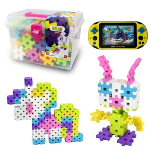 Klocki Meli Maxi Pink Travel Box 110 Konstrukcyjne Wafle + Prezent Gra - Klocki - miniaturka - grafika 1