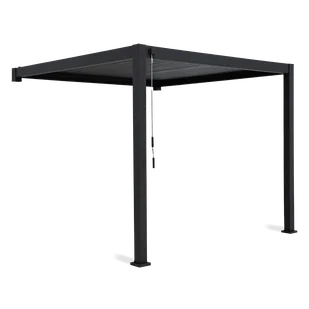Pergola ścienna ogrodowa na taras Premium Wall 3x4 Anthracite - Gutroof - Kratki i pergole - miniaturka - grafika 1