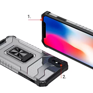 Crystal Ring Case pancerne hybrydowe etui pokrowiec + magnetyczny uchwyt iPhone XS Max zielony - Etui i futerały do telefonów - miniaturka - grafika 7