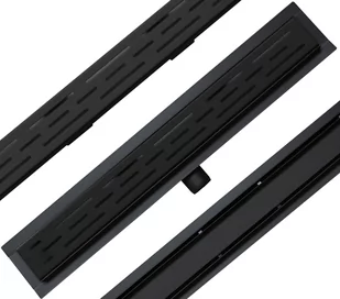 Mexen MEXEN FLAT ODPŁYW LINIOWY BLACK 70 CM NISKI WZÓR G01 1720070 - Odpływy liniowe - miniaturka - grafika 1
