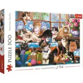 Puzzle - Puzzle 500 Kocia rodzina TREFL - miniaturka - grafika 1
