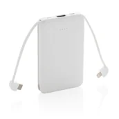 Powerbanki - Power bank 5000 mAh, zintegrowany kabel 3 w 1 - miniaturka - grafika 1