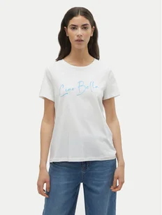 Vero Moda T-Shirt Odessa 10308688 Biały Regular Fit - Koszulki i topy damskie - miniaturka - grafika 1