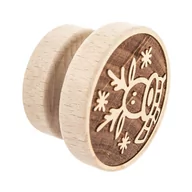 Formy do ciast - Orion Stempel Pieczątka Dekorator Do Ciastek Drewniany Renifer 5,5 Cm - miniaturka - grafika 1