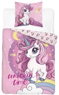 Pościel dla dzieci - Pościel bawełniana 160x200 młodzieżowa jednorożec - miniaturka - grafika 1