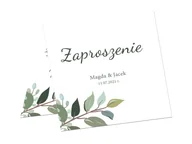 Kartki okolicznościowe i zaproszenia - Zaproszenie personalizowane na ślub z kopertą - 6 szt. - miniaturka - grafika 1
