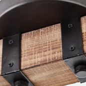 Lampy sufitowe - Brilliant Reflektor sufitowy Decca, długość 78 cm, czarny/drewno, 4-punktowa. - miniaturka - grafika 1