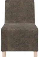 Fotele - vidaXL Fotel z poduszką 3 pcs Ciemnoszary 55 cm Ekoskórzana zamsz - miniaturka - grafika 1