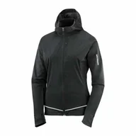 Kurtki i kamizelki sportowe damskie - Kurtka Salomon Light Shell W Deep Black - miniaturka - grafika 1