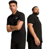 Koszulki sportowe męskie - Męska koszulka polo Essentials z logo No. 1 z piki PUMA Black - miniaturka - grafika 1