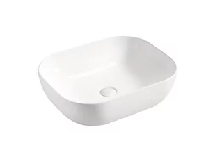 Comad Smile umywalka 50x40 cm nablatowa prostokątna biały połysk UM-6254SMILE50DP - Umywalki - miniaturka - grafika 1