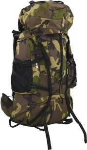 Plecak turystyczny vidaXL vidaXL Plecak turystyczny, zielone moro, 80 L, tkanina Oxford - Plecaki - miniaturka - grafika 1