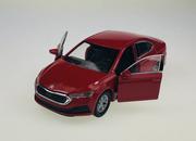 Samochody i pojazdy dla dzieci - Welly 2019 Skoda Octavia Mk4 Czerwony 1:34 Samochód Nowy Metalowy Model - miniaturka - grafika 1