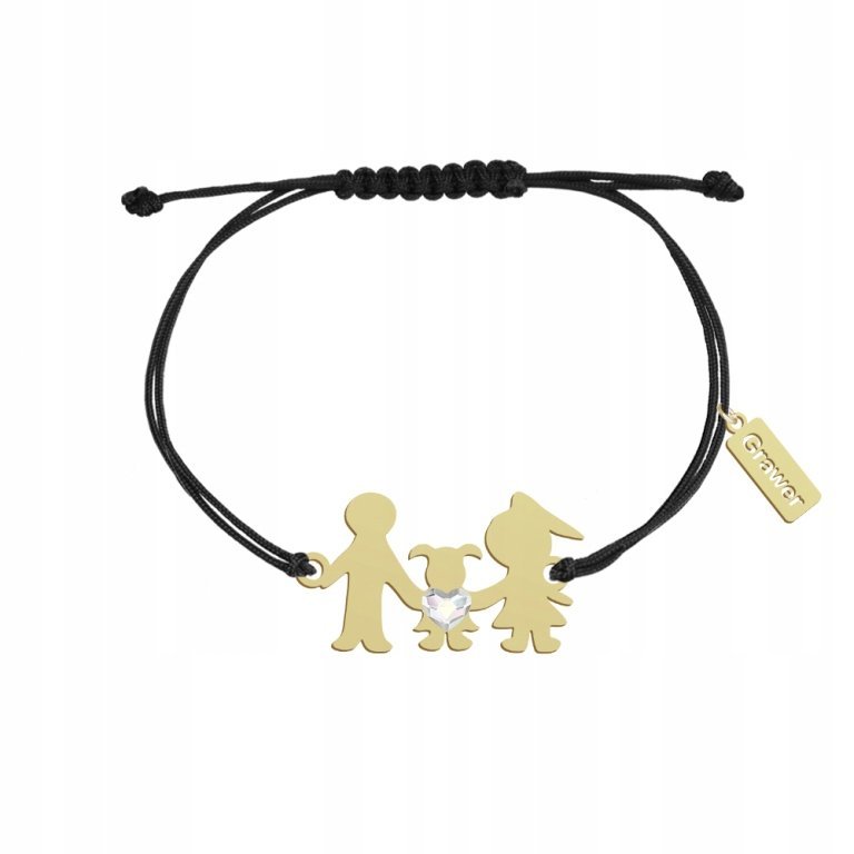 Pozłacana Bransoletka Rodzina córka GRAWER