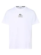 Koszulki i topy damskie - Lacoste - T-shirt z nadrukiem z logo, biały - miniaturka - grafika 1