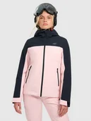 Kurtki damskie - 4F Kurtka narciarska membrana 5000 damska - różowa XXL - miniaturka - grafika 1