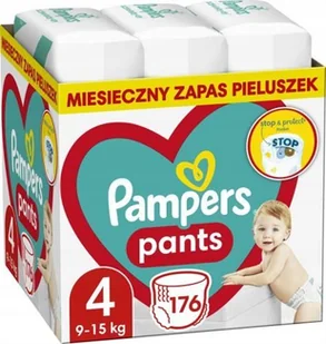 Pieluchomajtki dla dzieci Pampers Pants rozmiar 4 176 sztuk MEGA OPAKOWANIE - Pieluchy - miniaturka - grafika 1