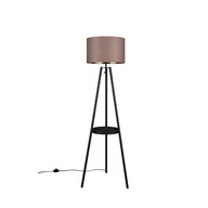 Lampy stojące - Czarna lampa stojąca z półką (wysokość 152 cm) Colette – Trio - miniaturka - grafika 1