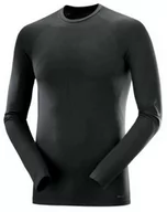 Koszulki sportowe damskie - Koszulka Salomon Essential Seamless LS Deep Black - miniaturka - grafika 1