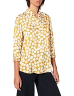 Bluzki damskie - Seidensticker Bluzka damska - Regular Fit - Bluzka koszulowa - rękaw 3/4 - satyna - 100% wiskoza, żółty, 40 - miniaturka - grafika 1