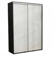 Szafy - Nowoczesna Szafa Przesuwna Iga 160 x 242 CZARNY+BIAŁY - miniaturka - grafika 1