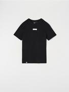 Koszulki męskie - Sinsay - Koszulka bawełniana z nadrukiem - czarny - miniaturka - grafika 1