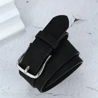 Paski - TEMU Pas HFL·KANGAROO dla Chłopców – Minimalistyczny Wzór w Chmury, Wielokolorowe Opcje (Czarny/Brązowy/Szary/Niebieski), Wytrzymała Metalowa Klamra, - miniaturka - grafika 1