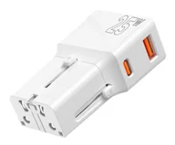 Ładowarki do telefonów - Mobile Origin Travel adapter 25W EU/US/UK/AU white - darmowy odbiór w 22 miastach i bezpłatny zwrot Paczkomatem aż do 15 dni - miniaturka - grafika 1