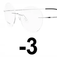 Okulary korekcyjne, oprawki, szkła - OKULARY KOREKCYJNE bezramkowe LENONKI -3 - miniaturka - grafika 1