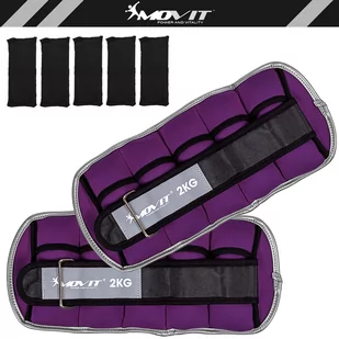 FIOLETOWE REGULOWANE OBCIĄŻNIKI 2x 2 KG DO ĆWICZEŃ - Obciążenia - miniaturka - grafika 3