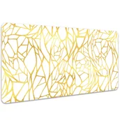 Podkładki na biurko - Mata z nadrukiem na biurko Złoty ornament 100x50 cm, Dywanomat - miniaturka - grafika 1