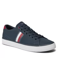 Półbuty męskie - Sneakersy Tommy Hilfiger Th Hi Vulc Low Stripes Mesh FM0FM04946 Desert Sky DW5 - miniaturka - grafika 1