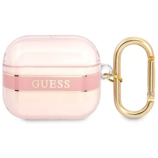 Etui Guess do AirPods 3 cover różowy/pink Strap Collection - Akcesoria do słuchawek - miniaturka - grafika 1