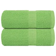 Ręczniki - vidaXL Ręczniki hotelowe, 2 szt, zielone, 30x50 cm, bawełna 100% - miniaturka - grafika 1