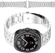 Akcesoria do smartwatchy - Bizon Pasek ze stali nierdzewnej Strap Watch Aura do Galaxy Watch Ultra 47 mm , srebrny - miniaturka - grafika 1