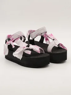 Bellucci Sandały w kolorze czarno-jasnoróżowym - Sandały damskie - miniaturka - grafika 1
