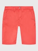Spodenki damskie - Pepe Jeans Szorty materiałowe Blueburn Short PB800726C75 Czerwony Regular Fit - miniaturka - grafika 1