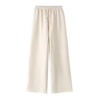 Spodnie sportowe damskie - Eleganckie damskie spodnie dresowe - Beżowy L - miniaturka - grafika 1