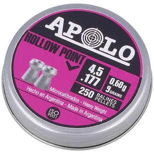 Śrut Apolo Hollow Point 4.5 mm, 250 szt. 0.60g/9.0gr (19201) - Amunicja do wiatrówek - miniaturka - grafika 1