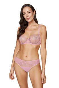 Bloom/F figi z haftem w kwiaty (kolor różowy, rozmiar 48) - Majtki damskie - miniaturka - grafika 1